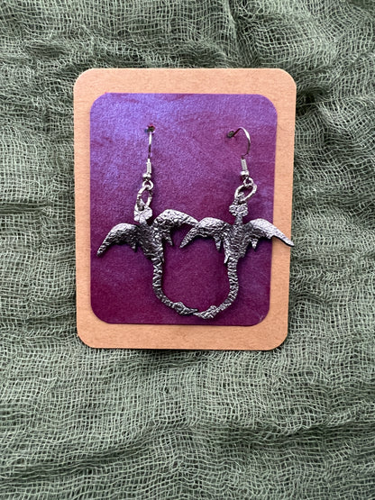Silver Mirelen Drift Dragon Earrings