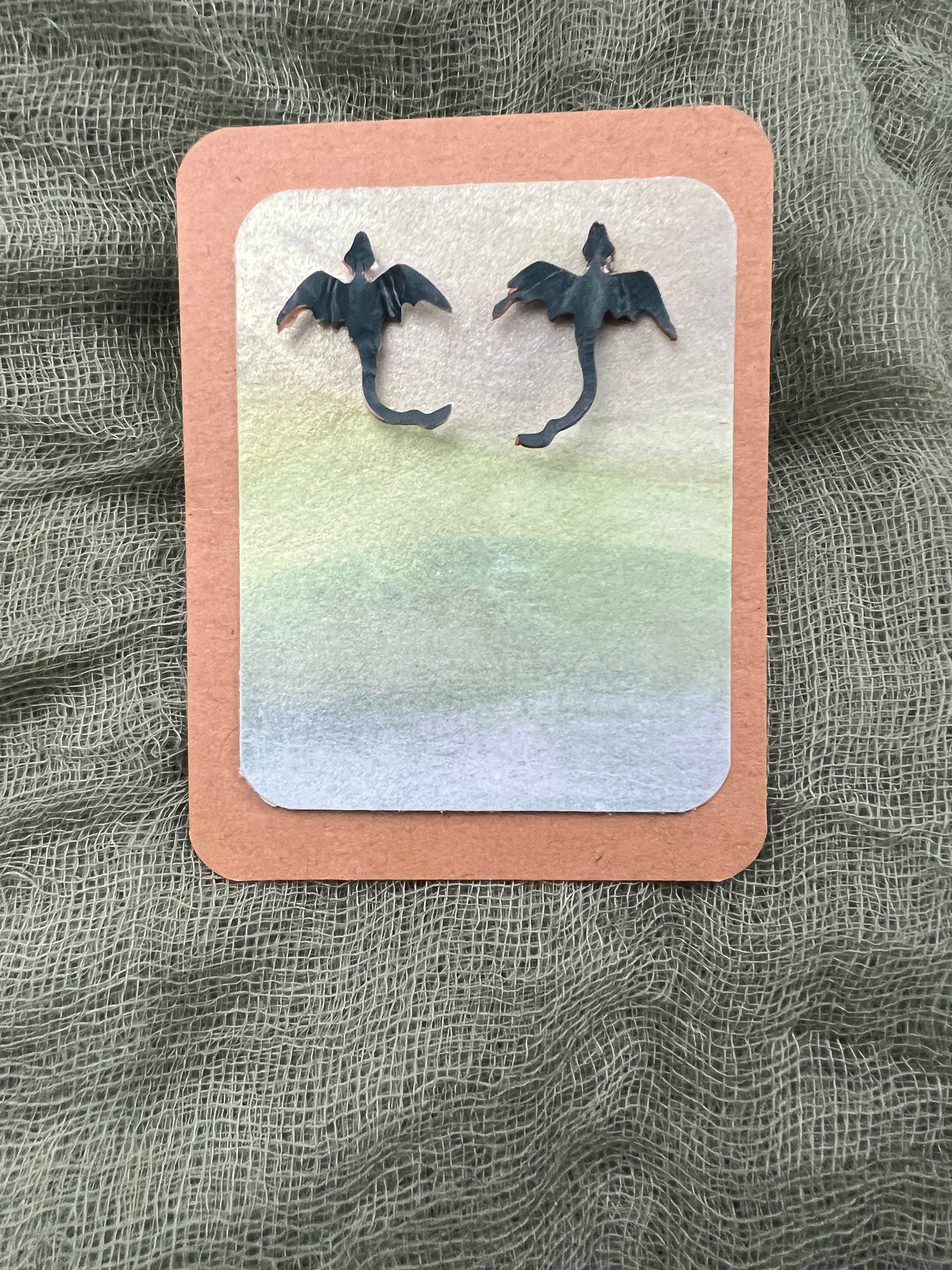 Gilded Depths Stud Dragon Earrings