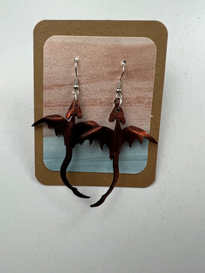 Banked Ember Dragon Earrings
