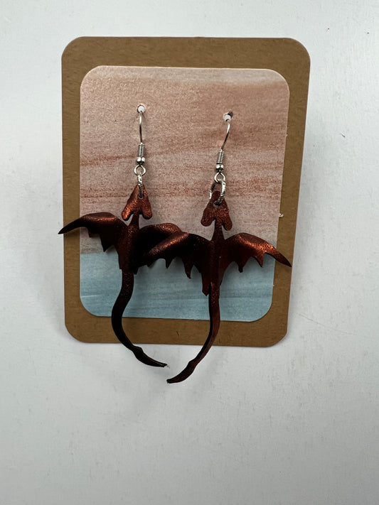 Banked Ember Dragon Earrings