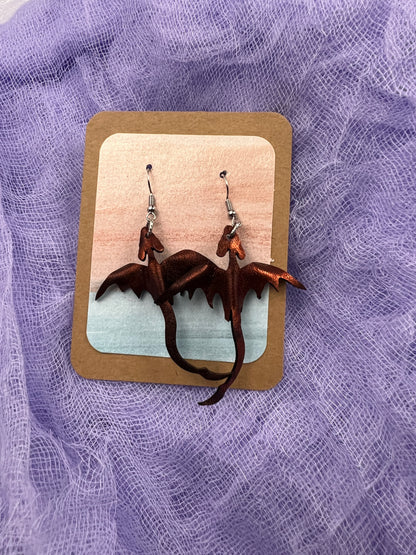 Banked Ember Dragon Earrings