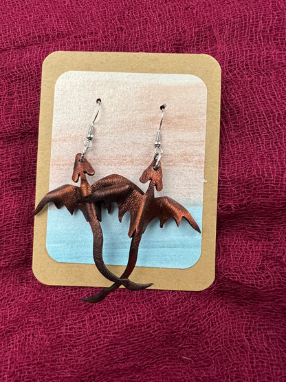Banked Ember Dragon Earrings