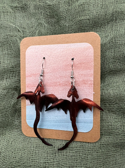 Banked Ember Dragon Earrings