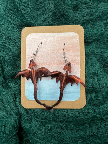 Banked Ember Dragon Earrings