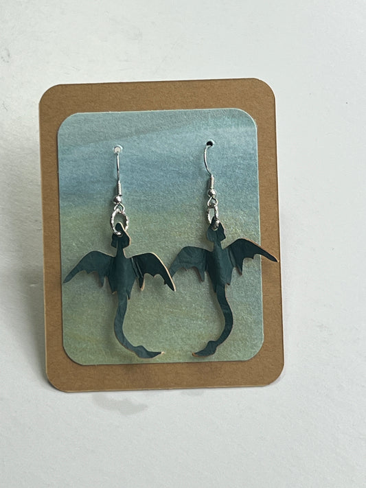 Gilded Depths Mini Dragon Earrings