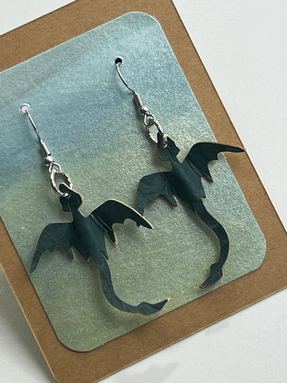 Gilded Depths Mini Dragon Earrings