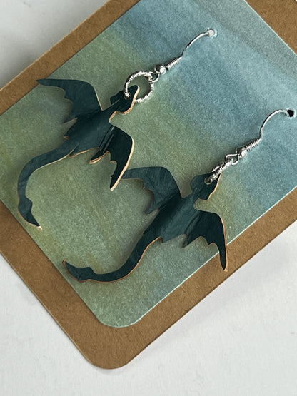 Gilded Depths Mini Dragon Earrings