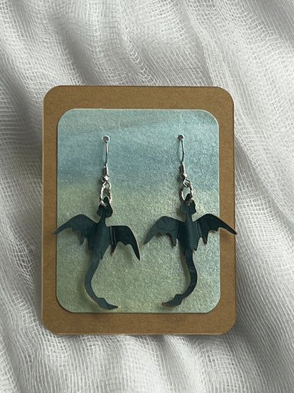Gilded Depths Mini Dragon Earrings