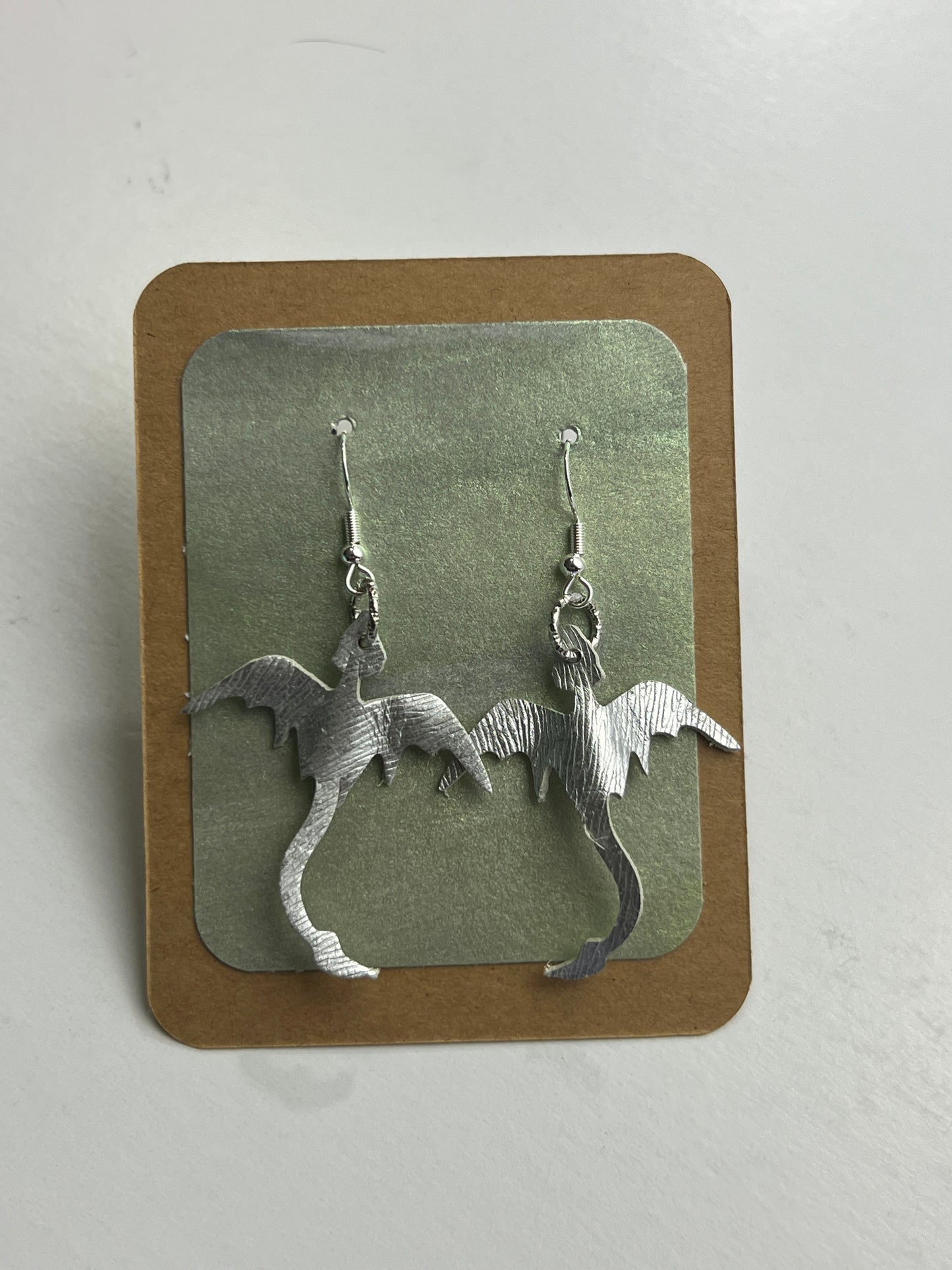Silver Aethera Dragon Earrings