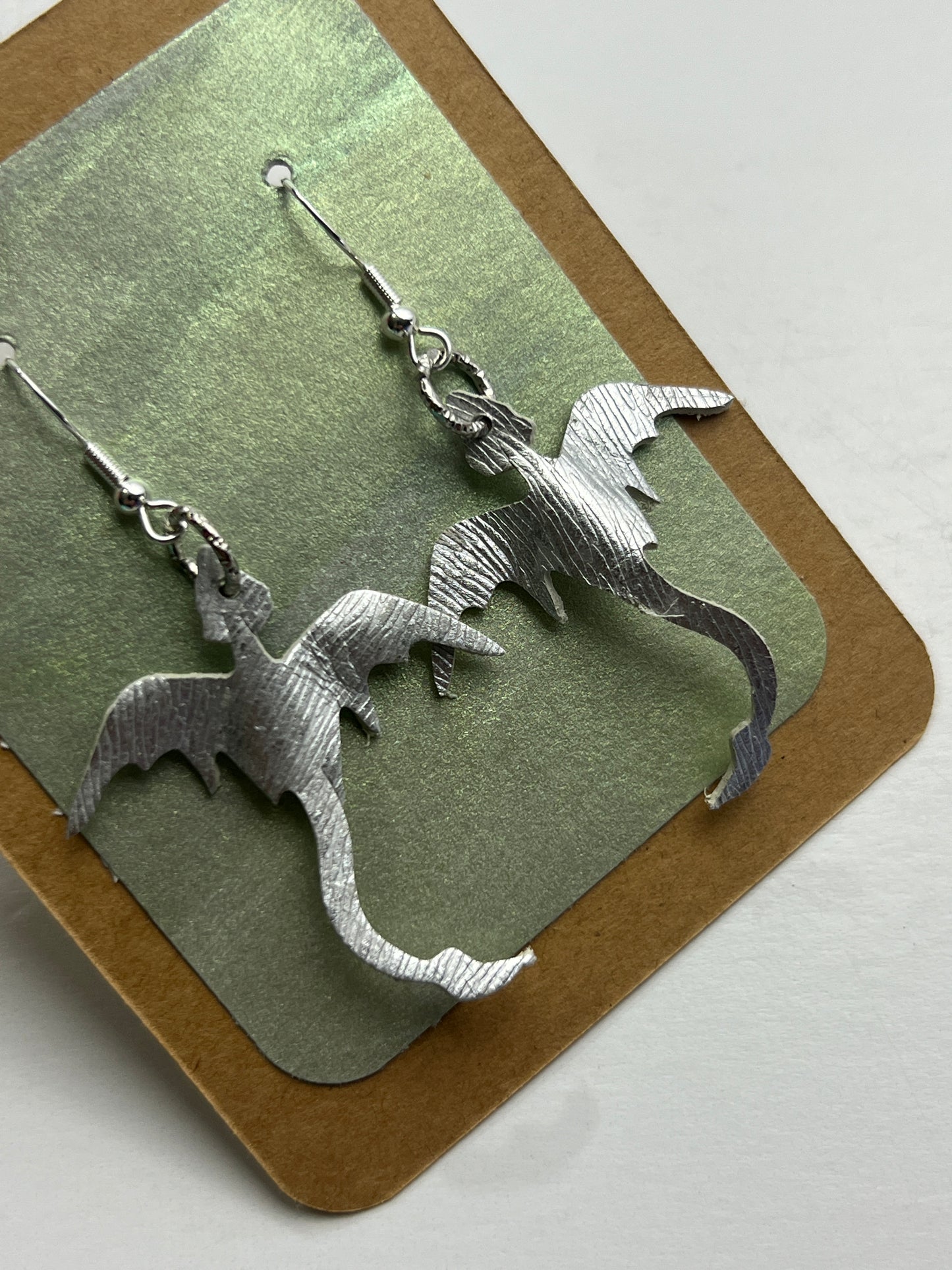 Silver Aethera Dragon Earrings