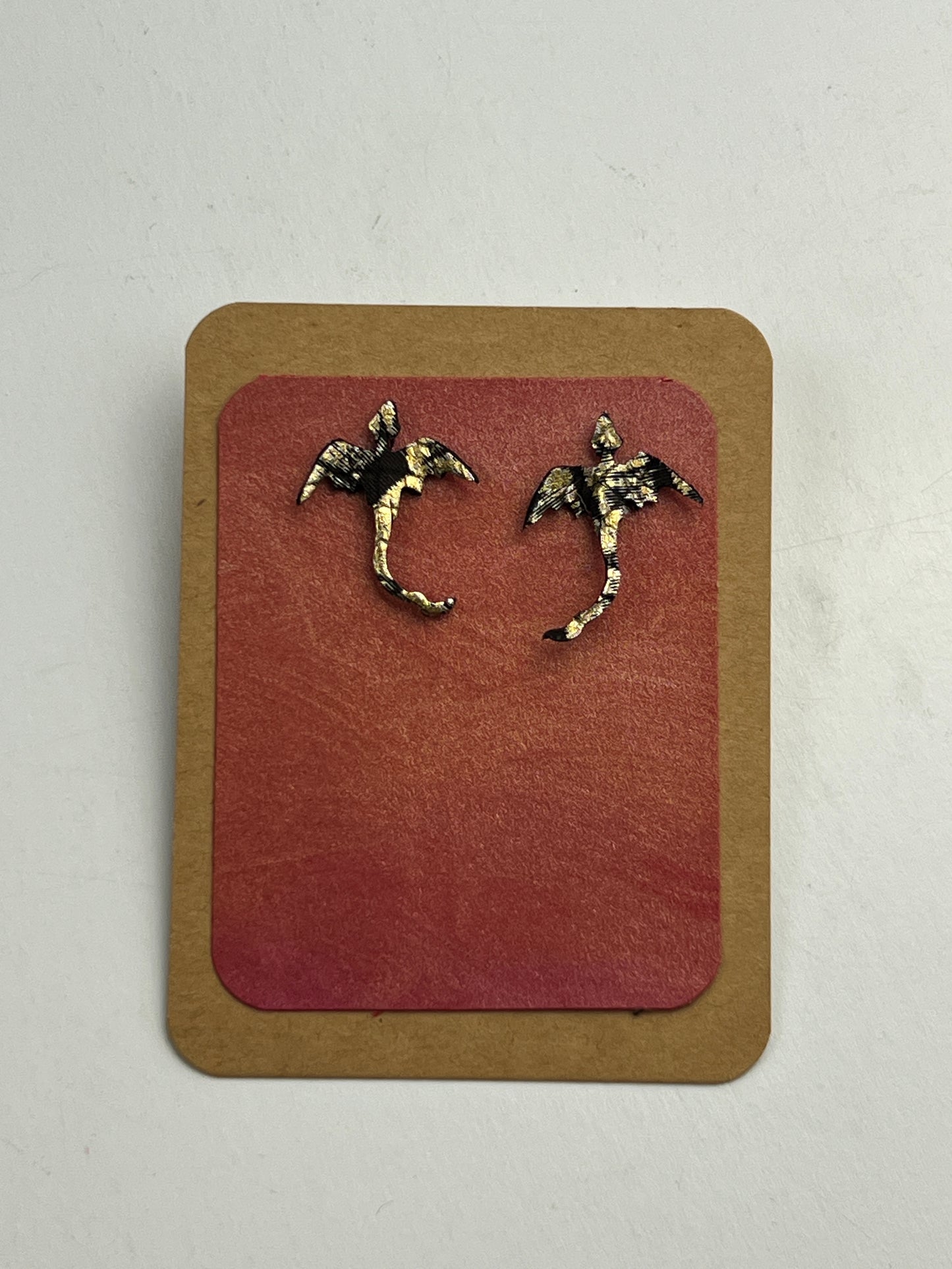 Goldvein Dragon Stud Earrings